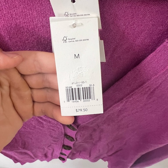 Magenta Banana Republic Cardigan Sweater - Picture 4 of 4